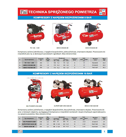 skrócony katalog kompresory